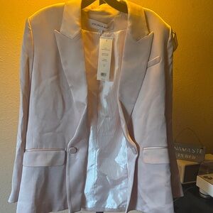 Veronica Beard Blush Pink Notch-Lapel Blazer